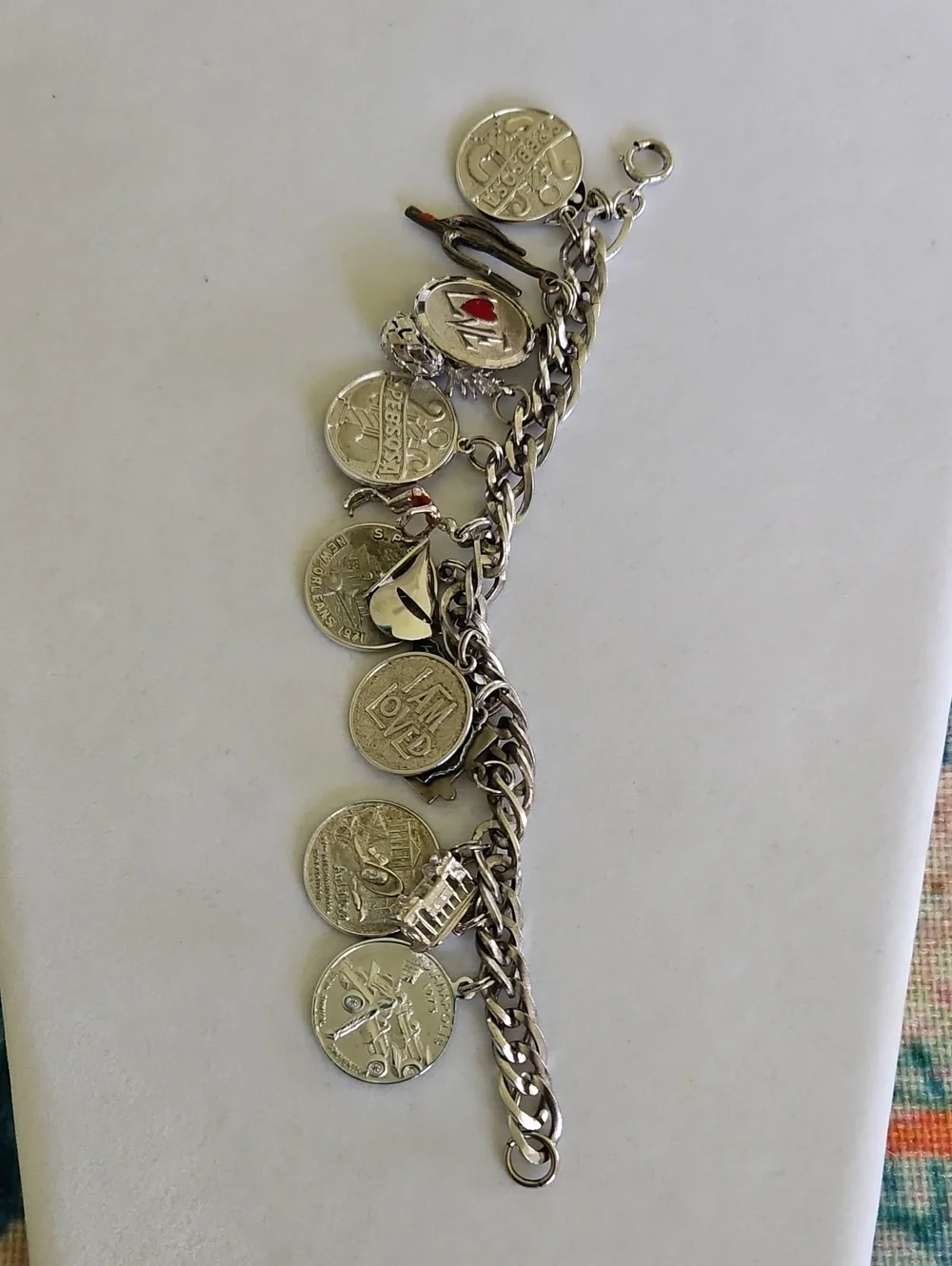 Vintage Sterling Silver Charm Bracelet